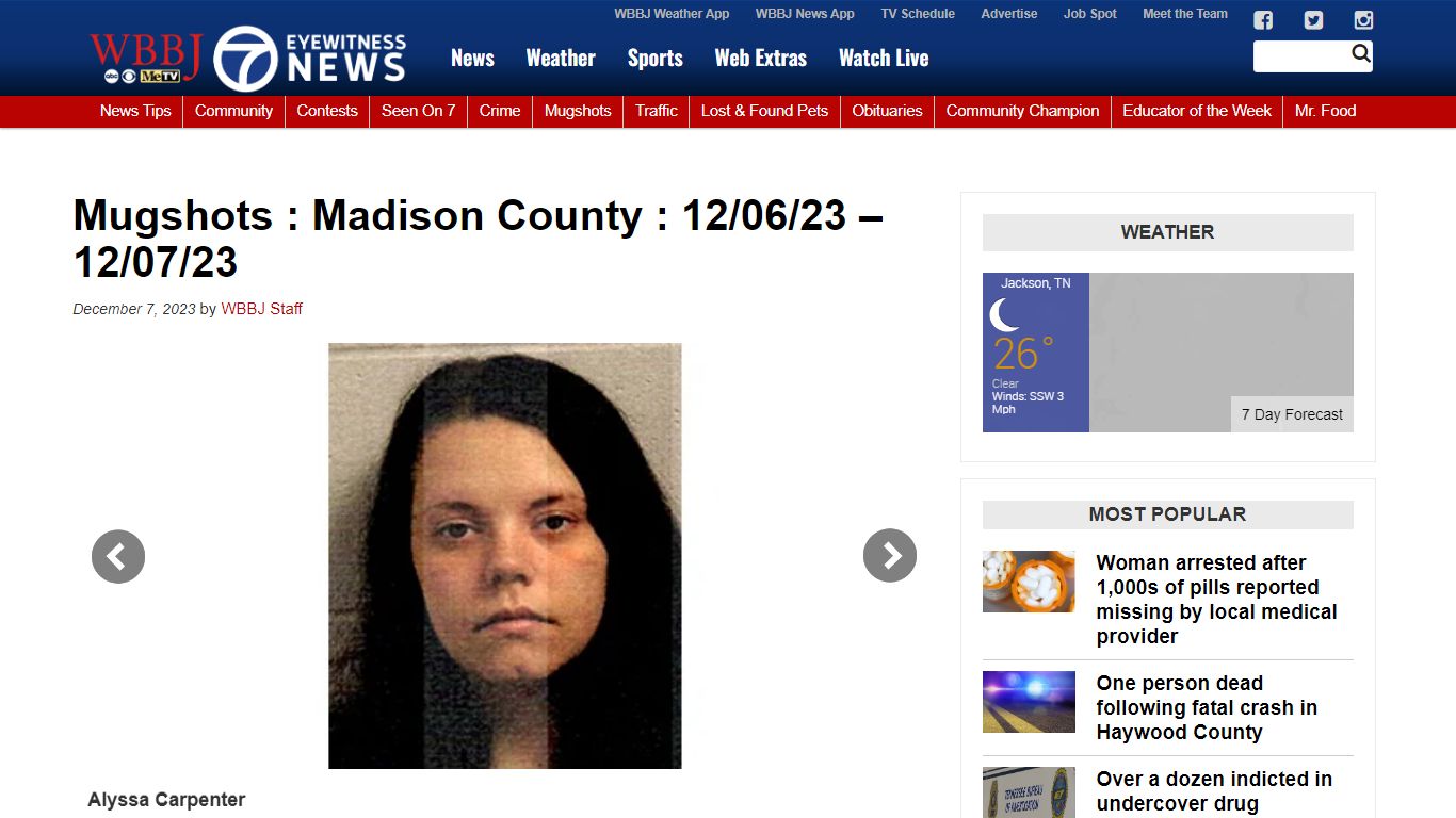 Mugshots : Madison County : 12/06/23 – 12/07/23 - WBBJ TV